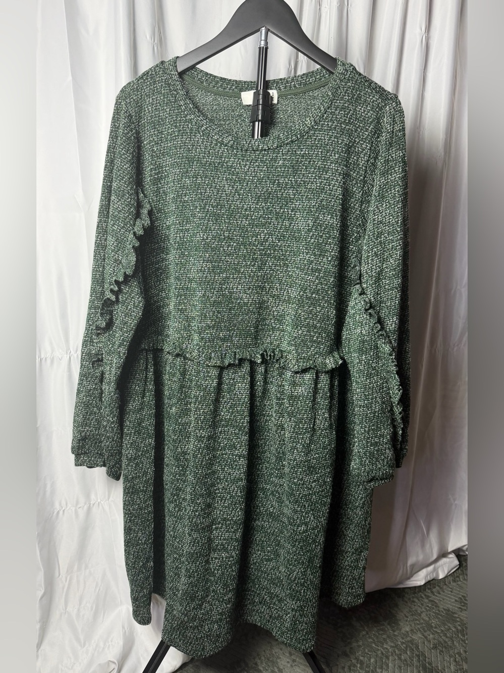 Anthropologie RODE Textured Ruffle Dress